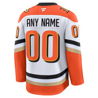 Anaheim Ducks White Away Premium Custom Jersey