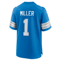 Detroit Lions Blake Miller Blue 2026 NFL Draft First Round Pick No. 17 Team Game Jersey