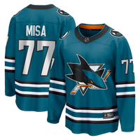 San Jose Sharks Michael Misa Teal Breakaway Jersey