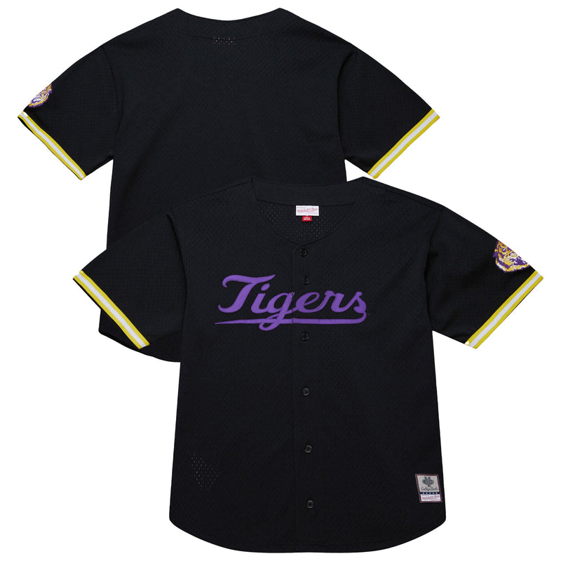 Black LSU Tigers On The Clock Full-Button Fashion Jersey
