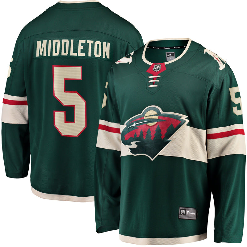 Minnesota Wild Jake Middleton Green Home Breakaway Player Jersey