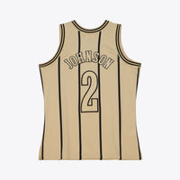 Charlotte Hornets Larry Johnson 1992 Swingman Jersey - Khaki