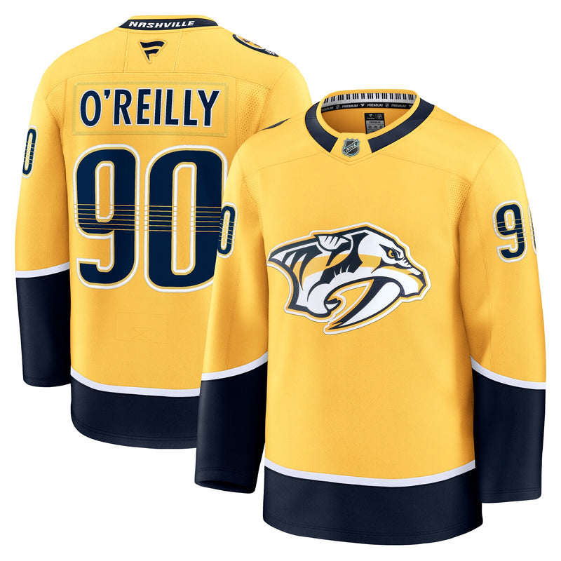 Nashville Predators Ryan O'Reilly Yellow Home Premium Jersey