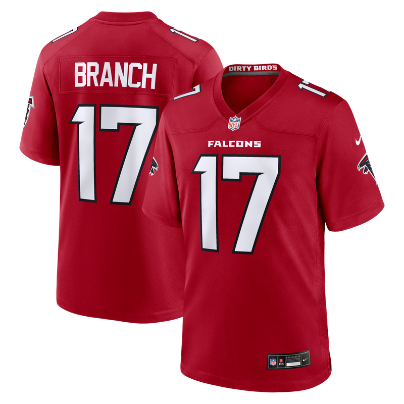 Atlanta Falcons Zachariah Branch Red Team Game Jersey