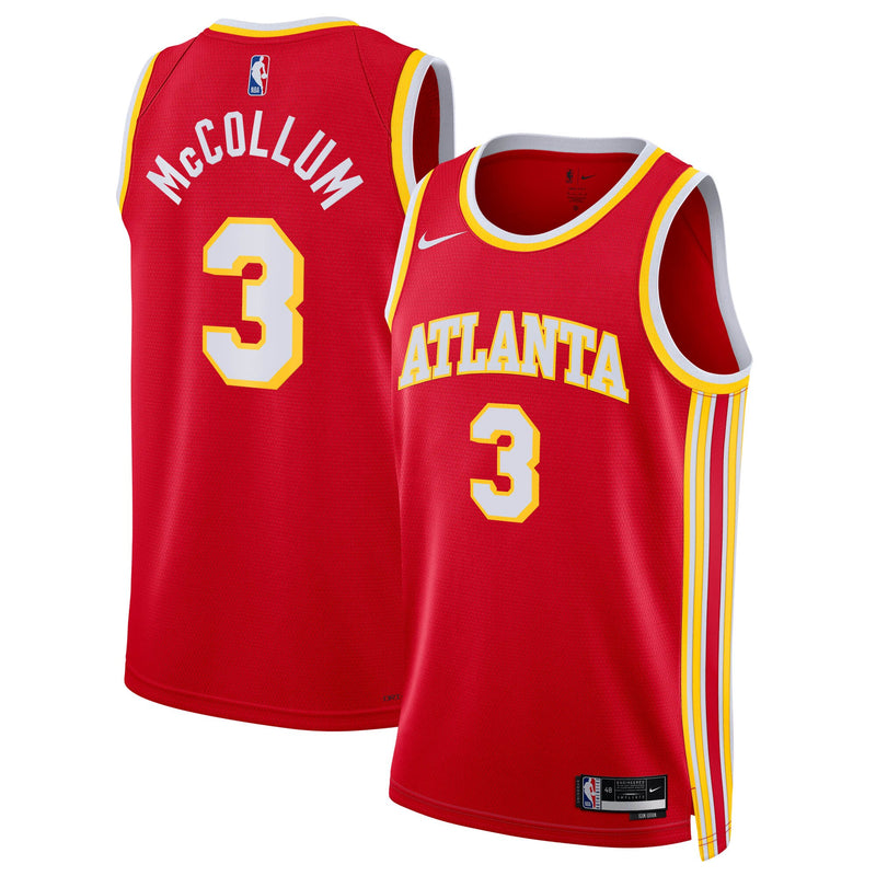 Atlanta Hawks Icon Edition Swingman Jersey - Red - CJ McCollum