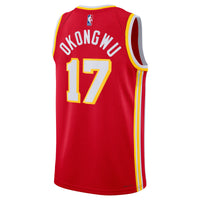 Atlanta Hawks Icon Edition Swingman Jersey - Red - Onyeka Okongwu