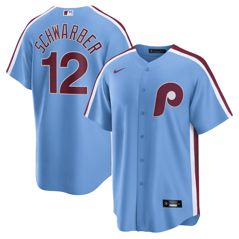 Philadelphia Phillies Kyle Schwarber Light Blue Alternate, 1st Replica Jersey