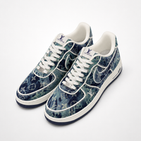 Nike x Louis Vuitton Air Force 1 Low 07 Sneakers Black Denim Monogram - Unisex