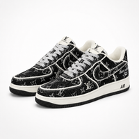Nike x Louis Vuitton Air Force 1 Low 07 Sneakers Blue Denim Monogram - Unisex
