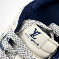 Nike x Louis Vuitton SB Dunk Low Sneakers White Blue Denim Monogram - Unisex