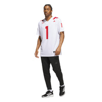 #1 White Nebraska Huskers Away Premier Football Jersey