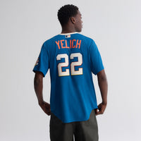 Milwaukee Brewers Christian Yelich Mineral Blue 2026 City Connect Stadium Jersey