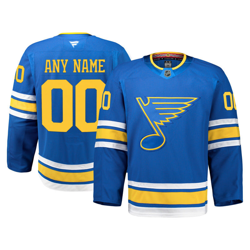 St. Louis Blues Blue Home Authentic Pro Custom Jersey
