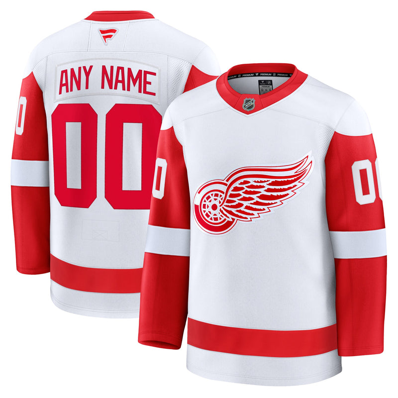Detroit Red Wings White Away Premium Custom Jersey