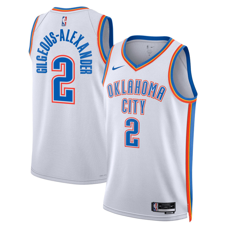Oklahoma City Thunder Association Edition Swingman Jersey - White - Shai Gilgeous-Alexander