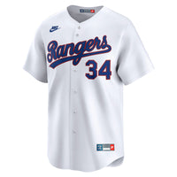 Texas Rangers Nolan Ryan White Throwback Cooperstown Collection Limited Jersey