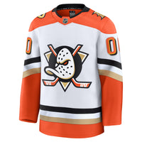 Anaheim Ducks White Away Premium Custom Jersey