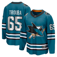 San Jose Sharks Jacob Trouba Teal Home Breakaway Jersey
