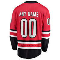 Carolina Hurricanes Red Alternate Breakaway Custom Jersey