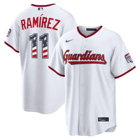 Fourth of July Cleveland Guardians José Ramírez White USA 250 Stadium Jersey