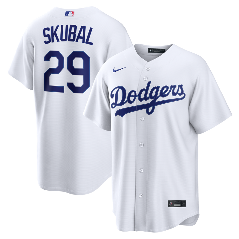 Los Angeles Dodgers Tarik Skubal White Home Replica Jersey