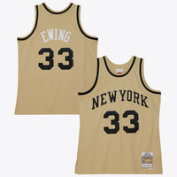 New York Knicks Patrick Ewing 1991 Swingman Jersey - Khaki