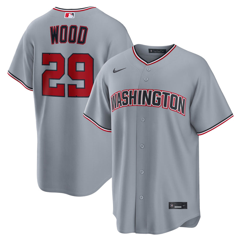 Washington Nationals James Wood Gray Road Replica Jersey