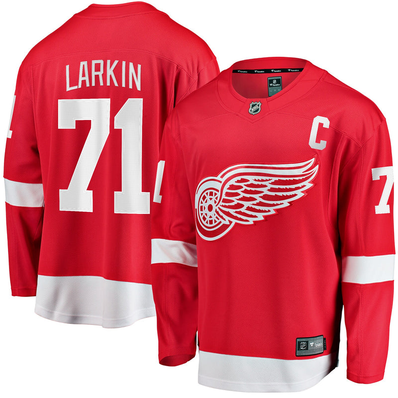 Detroit Red Wings Dylan Larkin Branded Red Captain Home Breakaway Jersey
