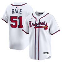 Atlanta Braves Chris Sale White Home Limited Player Jersey
