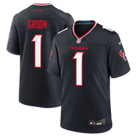 Houston Texans Number 1 Groom Navy Game Jersey