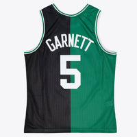 Boston Celtics Kevin Garnett 2007 Split Swingman Jersey - Black/Green