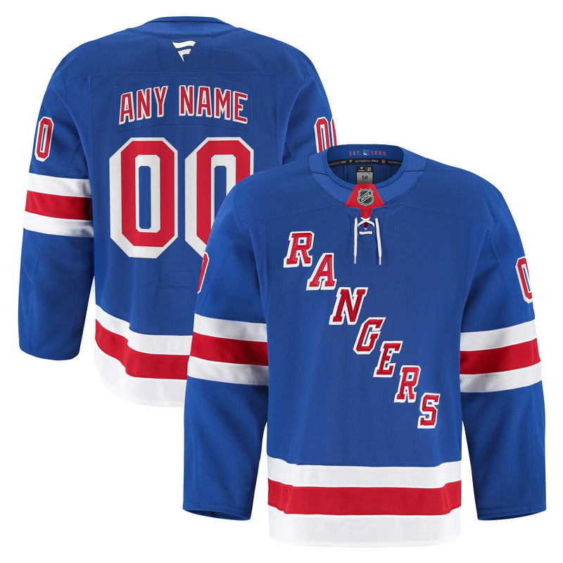 New York Rangers Royal Home Authentic Pro Custom Jersey
