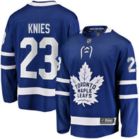 Toronto Maple Leafs Matthew Knies Blue Home Premier Breakaway Player Jersey