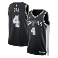 San Antonio Spurs Icon Edition Swingman Jersey - Black - De'Aaron Fox