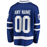 Toronto Maple Leafs Blue Home Breakaway Custom Jersey