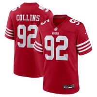 San Francisco 49ers Alfred Collins Scarlet Team Game Jersey