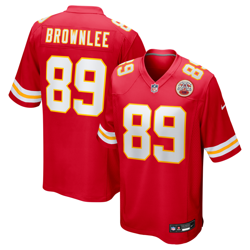 Kansas City Chiefs Jason Brownlee Red Team Game Jersey