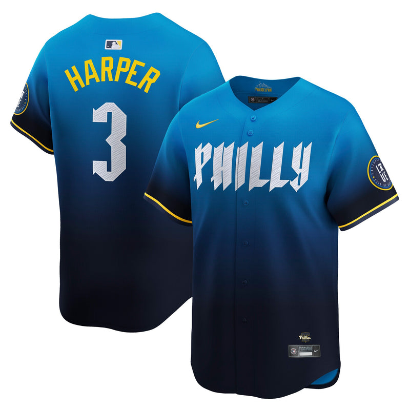 Philadelphia Phillies Bryce Harper Blue City Connect Limited Player Jersey