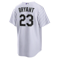 Colorado Rockies Kris Bryant White/Purple Replica Player Jersey