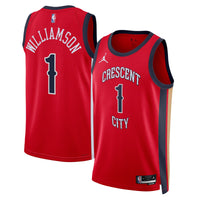 New Orleans Pelicans Statement Edition Swingman Jersey - Red - Zion Williamson