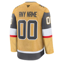 Vegas Golden Knights Gold Home Premium Custom Jersey