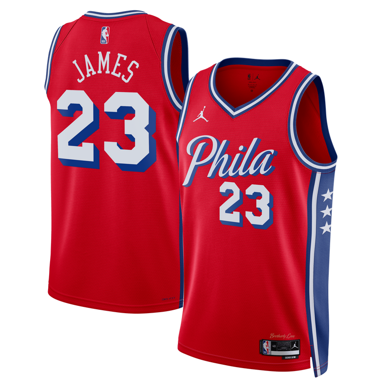 Philadelphia 76ers Statement Edition Swingman Jersey - Red - Lebron James