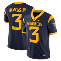 Michael Hawkins Jr. West Virginia Mountaineers Game Football Jersey - Navy