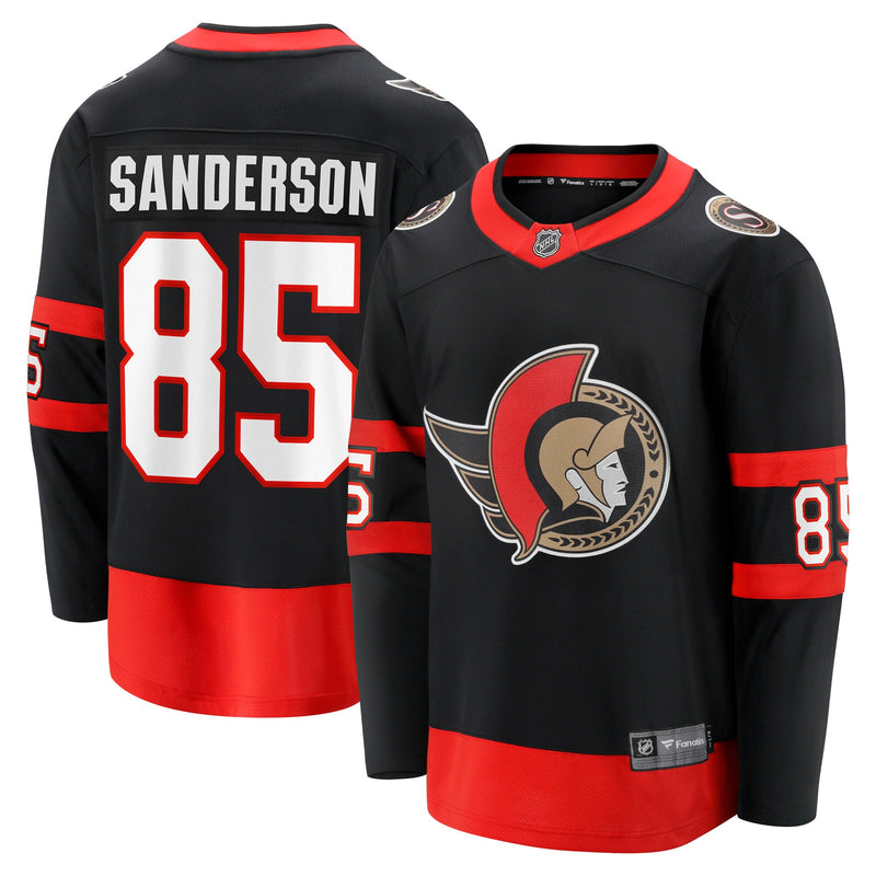 Ottawa Senators Jake Sanderson Black Home Breakaway Jersey