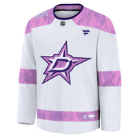 Dallas Stars White 2024 Hockey Fights Cancer Practice Jersey