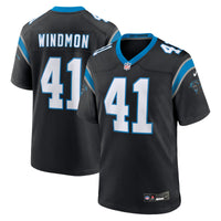 Carolina Panthers Jacoby Windmon Black Team Game Jersey