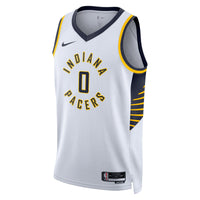 Indiana Pacers Association Edition Swingman Jersey - White - Tyrese Haliburton