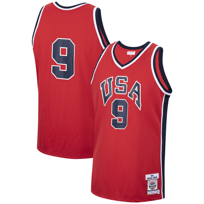 USA 1984 Michael Jordan USA Basketball Authentic Alternate Jersey - Red