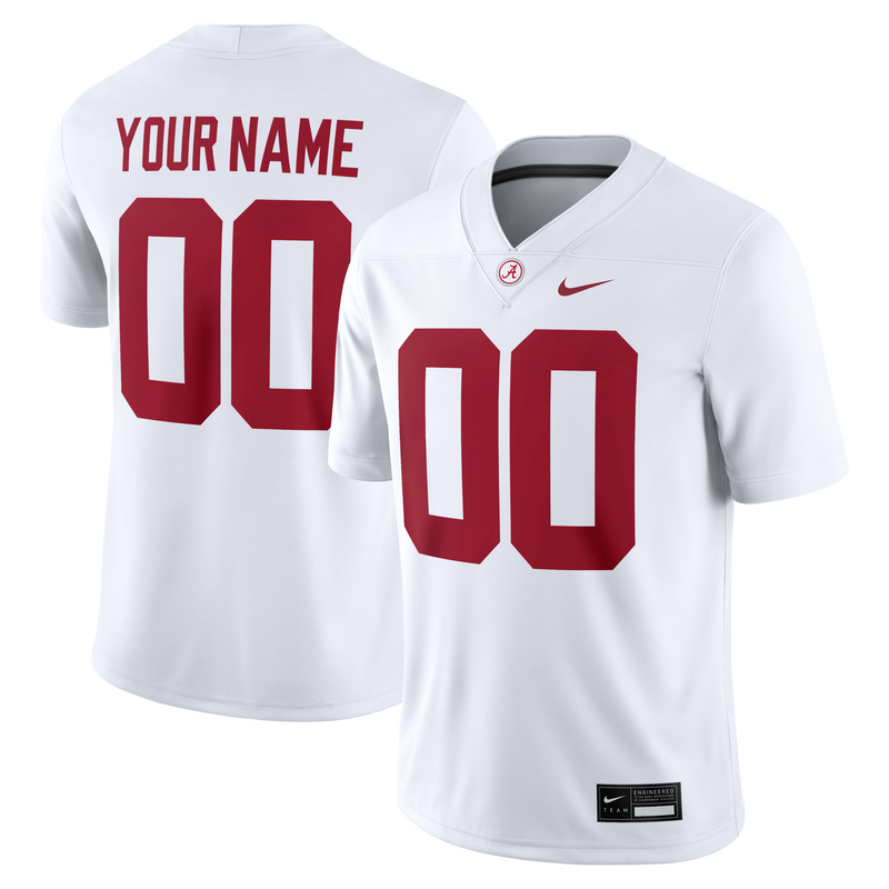 Alabama Crimson Tide Custom Game Jersey - White