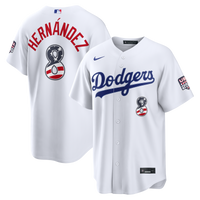 Fourth of July Los Angeles Dodgers Enrique Hernández White USA 250 Stadium Jersey